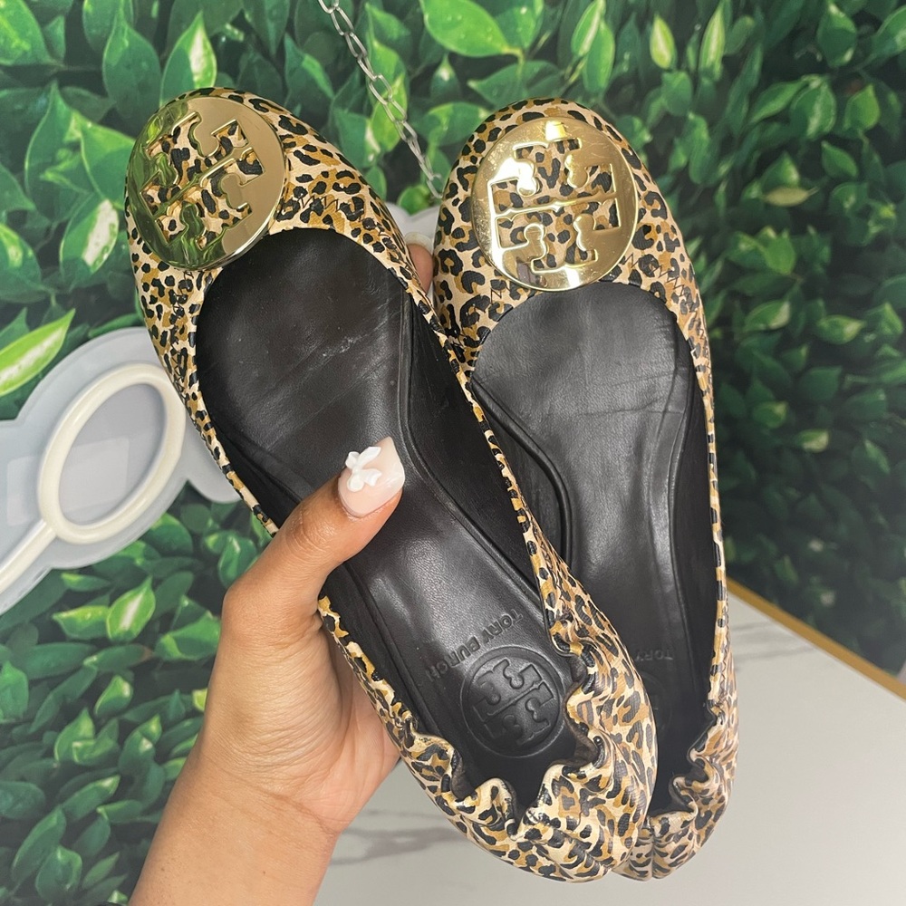 TORY BURCH SHOES 100% AUTHENTIC TORY BURCH FLATS TORY BURCH LEOPARD SHOES